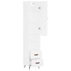 vidaXL Aparador alto madera contrachapada blanco 34,5x34x180 cm