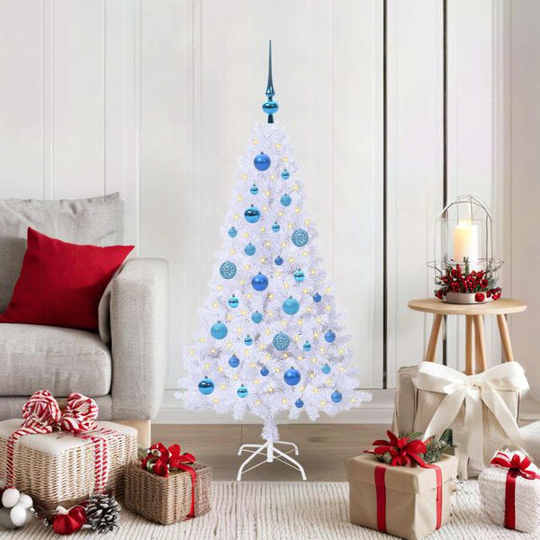 vidaXL Árbol de Navidad artificial con 150 LED 120 cm PVC y Acero