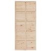 vidaXL Puerta de granero madera maciza de pino 90x208 cm