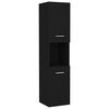 vidaXL Conjunto de muebles de ba&ntilde;o aglomerado negro