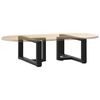 vidaXL Patas para mesa de centro en forma de T (2 unidades), color negro, 70 x 25 x (30-31) cm, acero