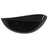 vidaXL Lavabo de vidrio templado negro 54,5x35x15,5 cm