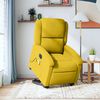 vidaXL Sill&oacute;n reclinable masaje el&eacute;ctrico elevable terciopelo amarillo