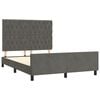 vidaXL Estructura de cama sin colch&oacute;n terciopelo gris oscuro 140x190cm