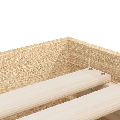 vidaXL Cama con cajones madera ingeniería roble Sonoma 75x190 cm