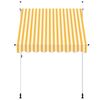 vidaXL Toldo manual retr&aacute;ctil 200 cm naranja y blanco a rayas