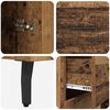vidaXL Aparador alto con caj&oacute;n 2 pcs Madera envejecida