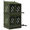 vidaXL Nido para gallinas con 4 compartimentos de metal verde oliva