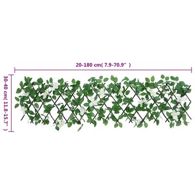 vidaXL Enrejado valla expansible de hiedra artificial verde 180x30 cm