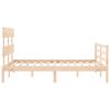 vidaXL Estructura de cama con cabecero madera maciza 140x200 cm