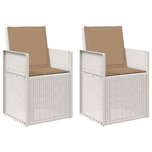 vidaXL Sillas de comedor de jard&iacute;n 2 uds. y Topo PP