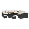 vidaXL Conjunto de sof&aacute;s de jard&iacute;n 13 pcs Negro rat&aacute;n sint&eacute;tico
