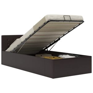 vidaXL Cama canap&eacute; hidr&aacute;ulica de almacenaje sin colch&oacute;n gris 100x200cm