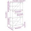 vidaXL Estante de libros Roble artesanal 91 x 36 x 176 cm