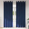 vidaXL Cortinas opacas 2 pcs Azul Oscuro 140 x 260 cm Terciopelo
