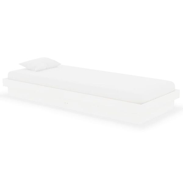 vidaXL Estructura de cama individual pequeña sin colchón madera blanco