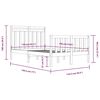 vidaXL Estructura de cama madera maciza 120x190 cm