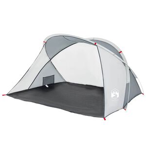 vidaXL Tienda de playa 2 personas impermeable apertura r&aacute;pida gris