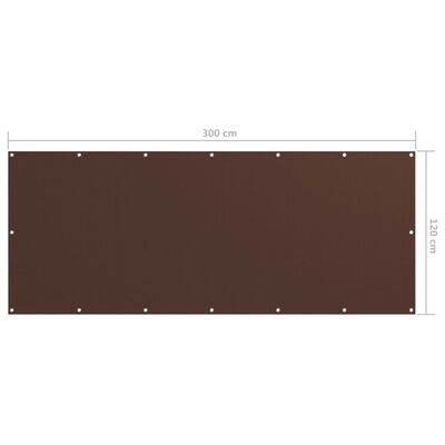 vidaXL Toldo para balcón tela oxford marrón 120x300 cm