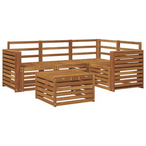 vidaXL Conjunto de sof&aacute;s de exterior 5 pcs Natural