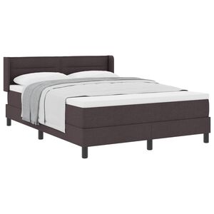vidaXL Cama tipo Box Spring Marr&oacute;n Oscuro 200 x 140 cm Poli&eacute;ster