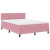 vidaXL Cama tipo Box Spring con colch&oacute;n Rosa 140 x 190 cm Terciopelo