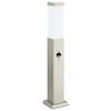 vidaXL Baliza luminosa con sensor de 50 cm, acero inoxidable, IP44
