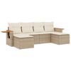 vidaXL Juego de sof&aacute;s jard&iacute;n con cojines 6 pzas rat&aacute;n sint&eacute;tico beige