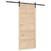 vidaXL Puerta Corredera Marr&oacute;n 100 x 208 cm Madera de pino macizo