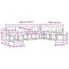 vidaXL Conjunto de sof&aacute;s de exterior con coj&iacute;n 8 pcs Natural y negro
