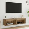 vidaXL Conjunto de mueble de TV Roble artesanal Madera contrachapada