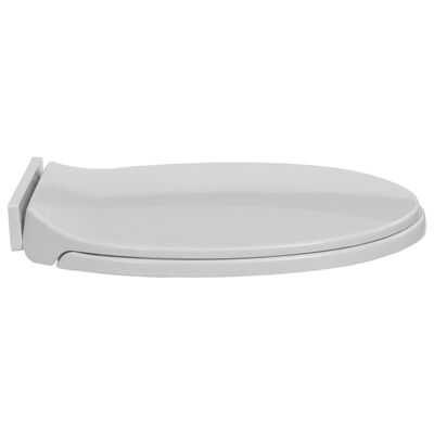 vidaXL Tapa y asiento de váter con cierre suave ovalada gris claro