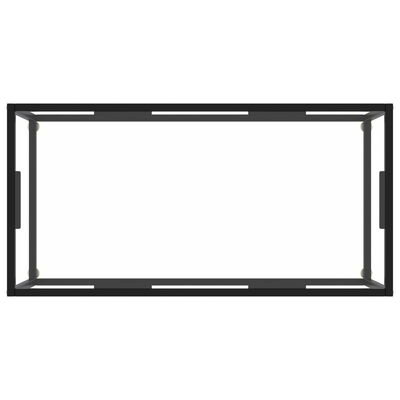 vidaXL Mesa de centro negra con vidrio templado 100x50x35 cm