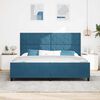 vidaXL Cama tipo Box Spring Azul Oscuro 200 x 200 cm Terciopelo