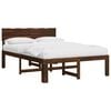vidaXL Cama doble con cabecero ROSTOCK Marr&oacute;n Oscuro 120 x 190 cm