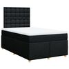 vidaXL Cama box spring con colch&oacute;n tela negro 120x200 cm