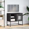vidaXL Mueble para TV de acero negro 68x39x60,5 cm