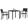 vidaXL Conjunto de Comedor de Jard&iacute;n 3 pcs Negro
