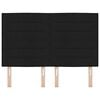 vidaXL Cabecero con cabecera Negro 144 cm Cuero sint&eacute;tico