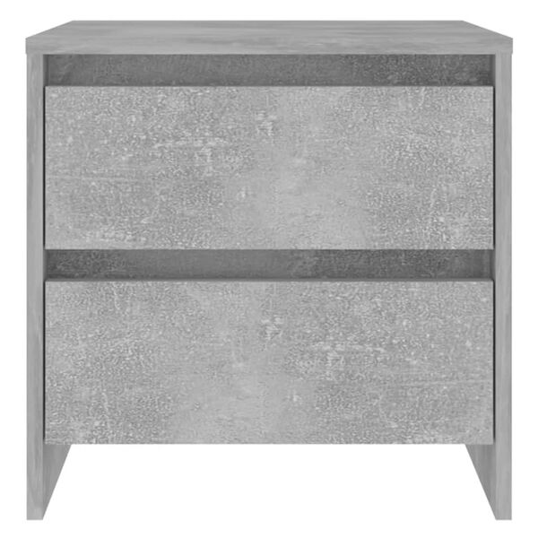 vidaXL Mesita de noche madera ingeniería gris hormigón 45x34,5x44,5 cm