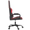 vidaXL Silla gaming de masaje cuero sintético negro y rojo
