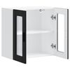 vidaXL Armario de pared para cocina con puerta de cristal Porto negro