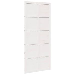 vidaXL Puerta Corrediza 90 x 2,5 x 208 cm Madera de Pino Maciza
