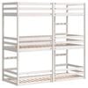 vidaXL Litera triple de madera maciza de pino 90x200 cm