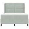 vidaXL Cama tipo Box Spring Gris Claro 200 x 160 cm Poli&eacute;ster