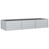 vidaXL Arriate de acero galvanizado plateado 240x80x45 cm