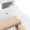 vidaXL Cama con estanter&iacute;a sin colch&oacute;n madera maciza blanco 90x200 cm