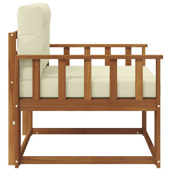 vidaXL Sof&aacute; intermedio de exterior Madera de Acacia S&oacute;lida Natural