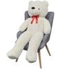 vidaXL Oso de peluche grande XXL blanco 135 cm
