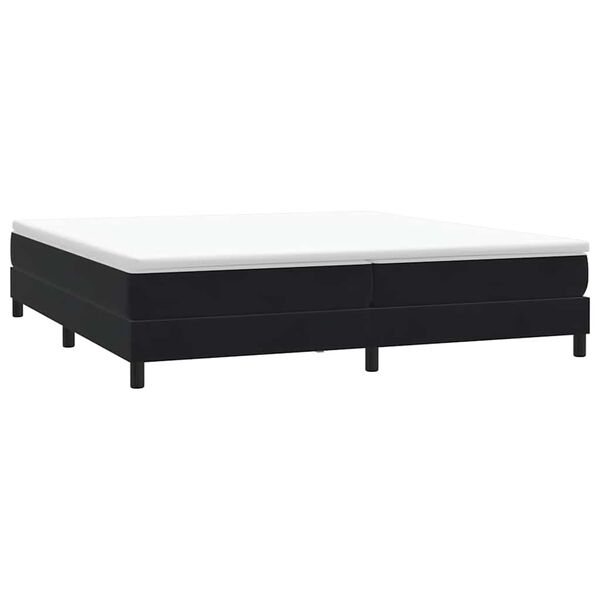 vidaXL Cama box spring sin colch&oacute;n terciopelo negro 200x220 cm